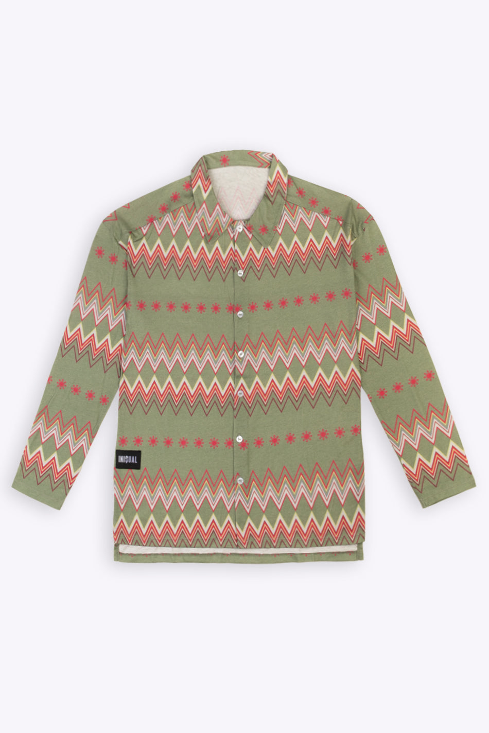 Camisa unisex de algodón con estampado geométrico