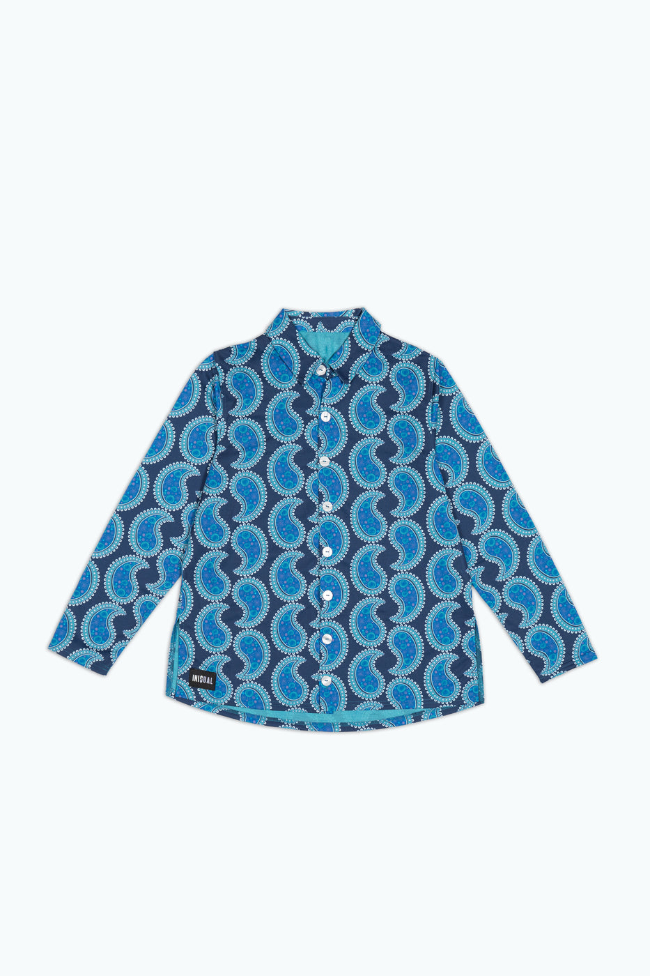 Unisex Blue Plush Printed Shirt