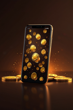 Móvil con app de casino